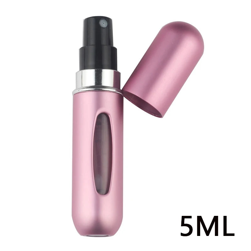 Portable Travel 5ml Bottom Charge Perfume Refillable Bottle Liquid Container For Cosmetics Spray Bottling Dispenser Press Head