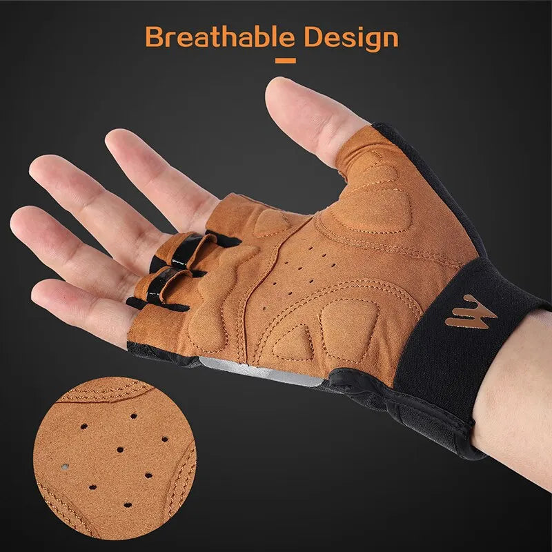 WEST BIKING Sports Cycling Gloves Half Finger Men Women MTB Bike Gloves Running Fitness Gym Riding Motorcycle Bicycle Gloves