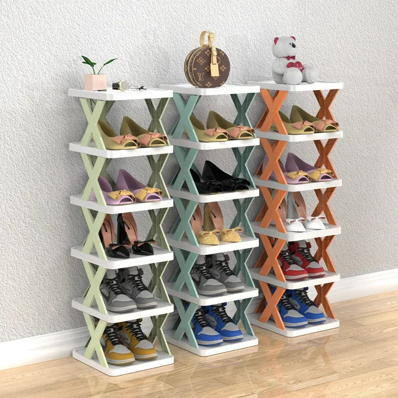 5 Tier New Simple Shoe Rack Multi-folding Space-saving DIY Home Organizer Multifunctional Economic Storage Shoe Rack