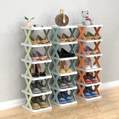 5 Tier New Simple Shoe Rack Multi-folding Space-saving DIY Home Organizer Multifunctional Economic Storage Shoe Rack