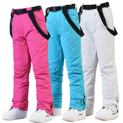 New Men and Women Winter Outdoor Ski Pants Windproof Waterproof Warm Breathable Snowboarding Pants Snow Sports Bibs Pants