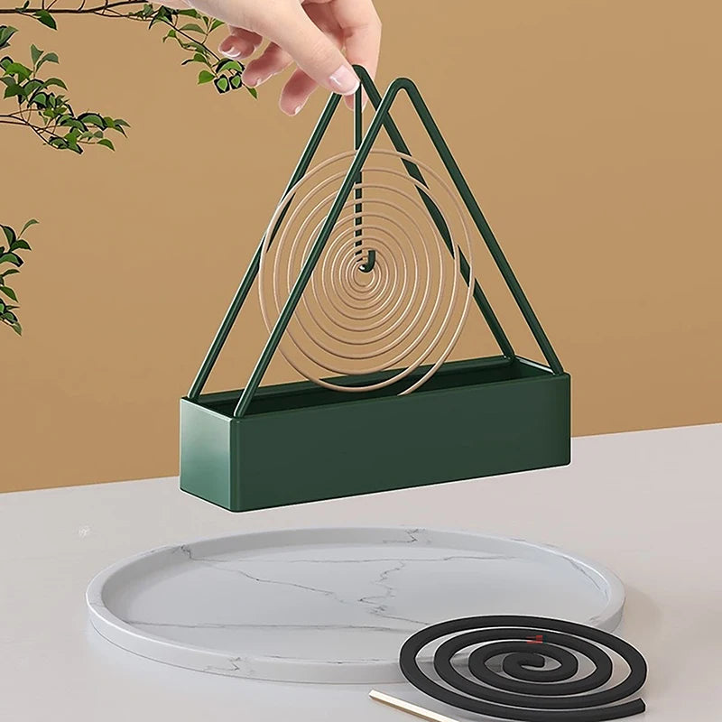 Iron Mosquito Coil Holder Incense Holders Coil Incense Burner Frame Modern Repellent Incense Rack for Household Bedroom Patio