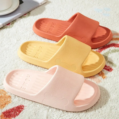 Soft Slippers Couples Home Outdoor Slipper Summer Women Bedroom Thick Bottom Shoes Beach Sandals Men Flip Flops Shower Shoes