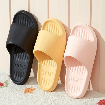 Soft Slippers Couples Home Outdoor Slipper Summer Women Bedroom Thick Bottom Shoes Beach Sandals Men Flip Flops Shower Shoes