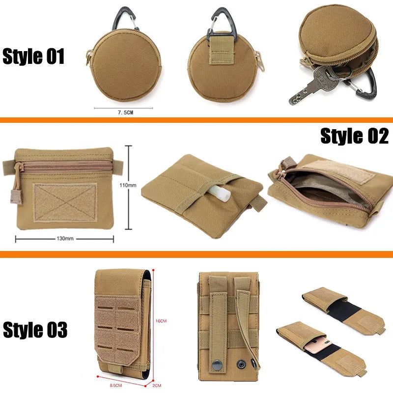 Tactical Bags Molle Pouches Gear Waist Bag Men Phone Pouch Camping Hunting Accessories Belt Fanny Pack EDC Pack