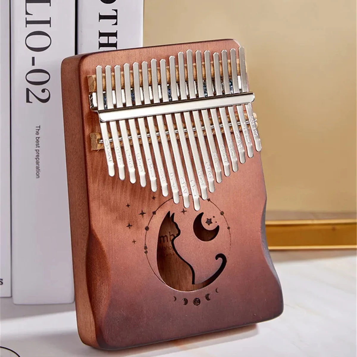 Kalimba Professional Thumb Piano Solid Wood Veneer 17/21 Keys Keyboard Musical Instrument Kalimba Thumb Piano Christmas Present