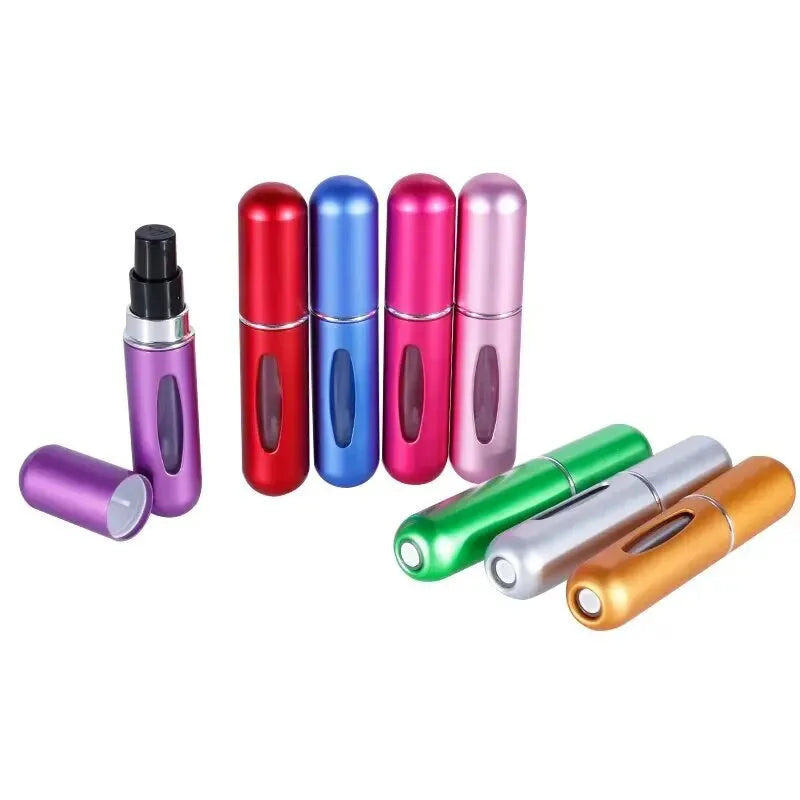 Portable Travel 5ml Bottom Charge Perfume Refillable Bottle Liquid Container For Cosmetics Spray Bottling Dispenser Press Head