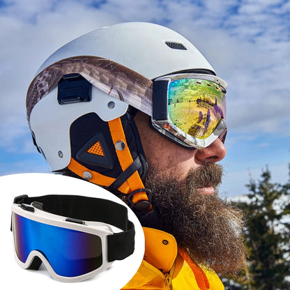 Large Frame Ski Goggles with Colorful Lens Anti-Collision Anti-Glare Lens Outdoor Sport Snow Snowboard for Snowboarding Skiing