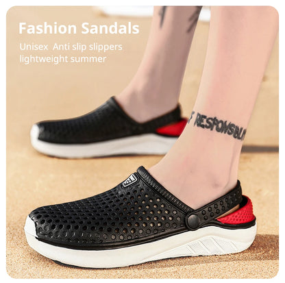 Unisex Fashion Beach Sandals Men Anti Slip Thick Sole Slippers Lightweight Summer Flip Flops Garden Shoes Man Women