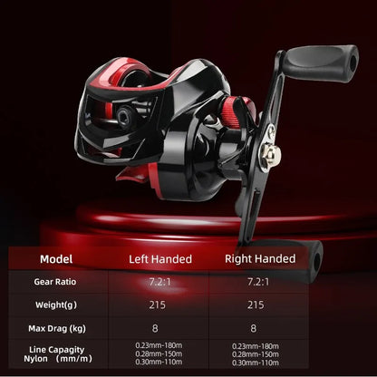 MEREDITH CR Series Fishing Reel Professional Ultra Light 7.2.1 Gear Ratio Carp Baitcasting Wheel Carp Fishing Casting Reel