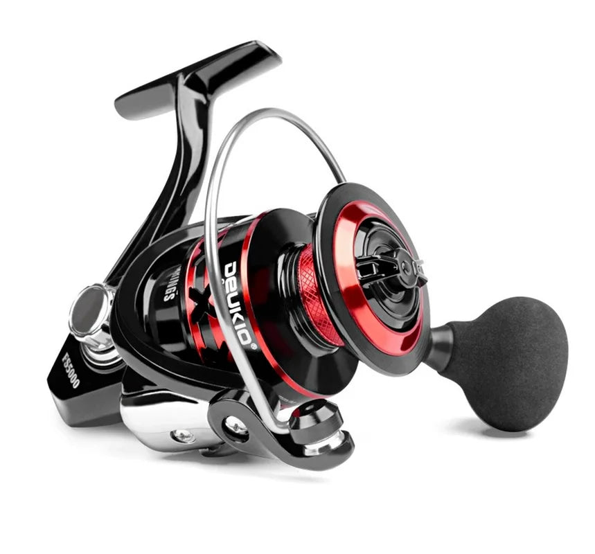 DEUKIO Fishing Reel 2000-7000 Max Drag 12KG Spinning Reels Metal Spool carretilhas de pesca Reel for Fishing Accessories Peche