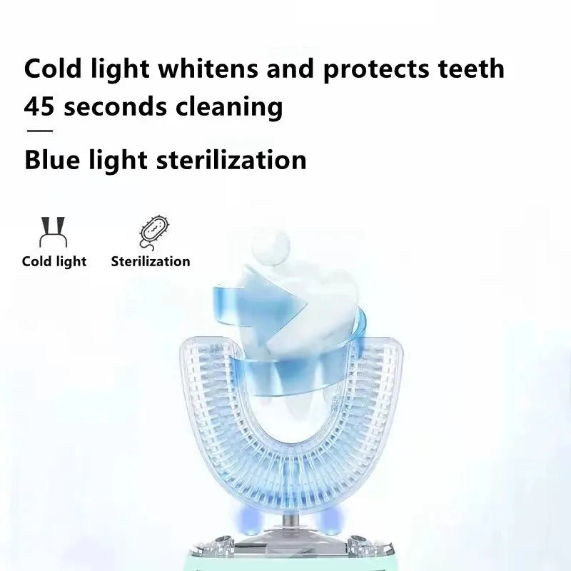 U Shaped Mouth Containing Electric Toothbrush Ultrasonic Induction Charging Automatic Toothbrush Waterproof Silicone Toothbrush