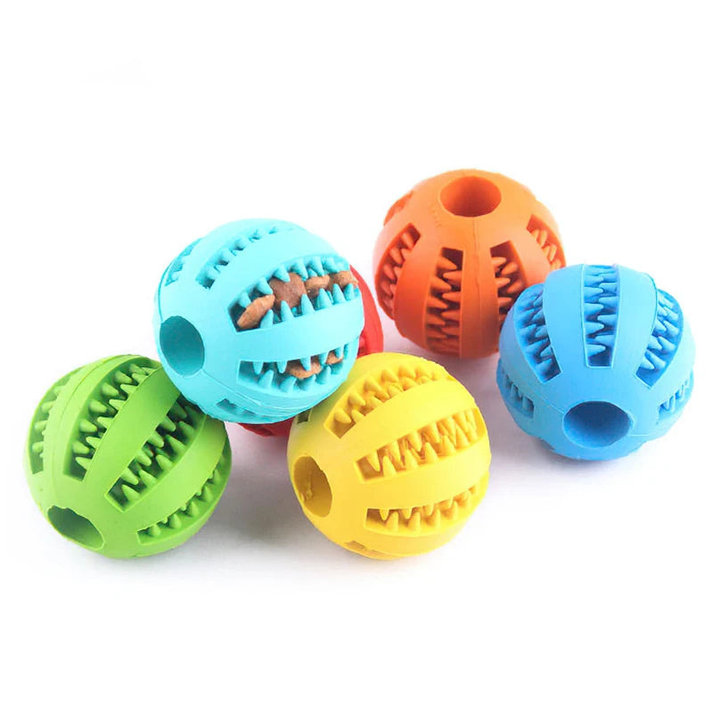 Dog Ball Toys for Small Dogs Interactive Elasticity Puppy Chew Toy Tooth Cleaning Rubber Food Ball Toy Pet Stuff Accessories