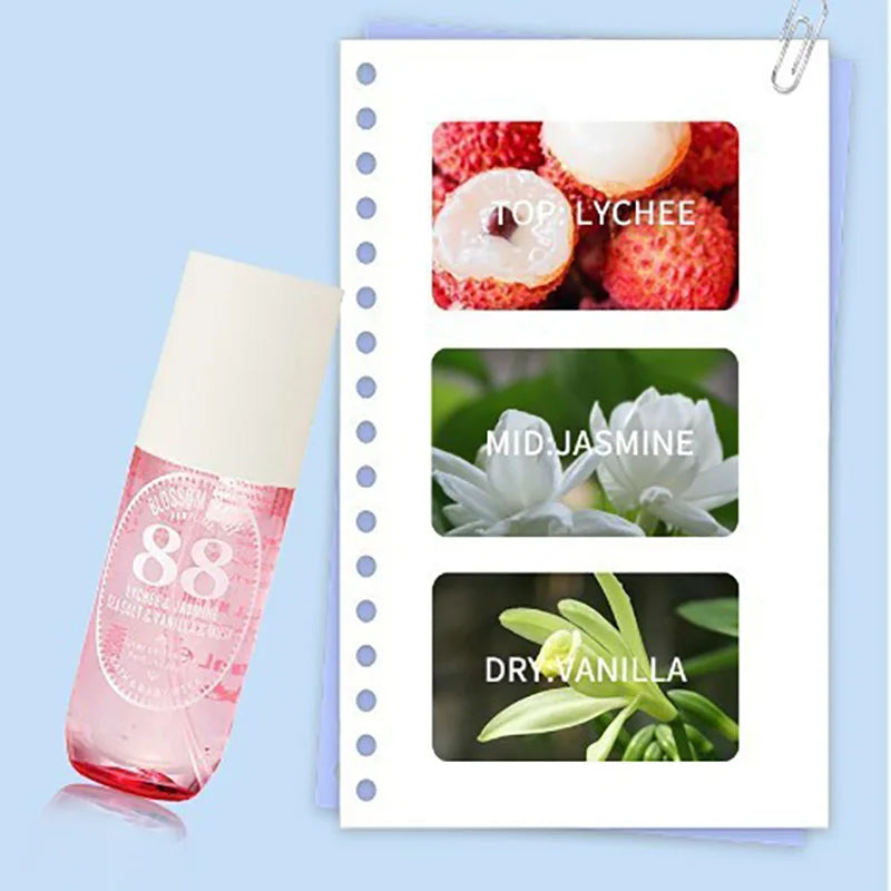 90ML Perfume Body Fragrance Mist Hair Body Spray Fragrance Moisturizing Skin for Beauty Heath Invigorating 7 Style Gifts