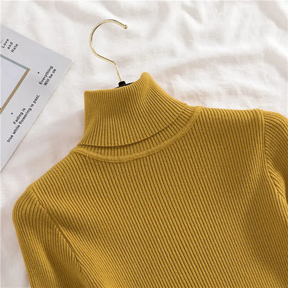 Heliar Women Fall Turtleneck Sweater Knitted Soft Pullovers Cashmere Jumpers Basic Soft Sweaters For Women 2024 Autumn Winter