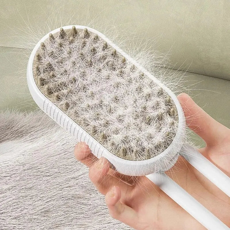 Cat Dog Pet Spray Massage Brush One Button Steam Spray Folding Rotatable Floating Hair Bath Hair Removal Brush Comb