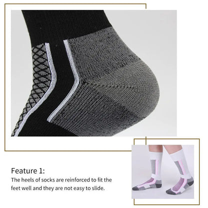 1 Pair Winter Warm Thickening Ski Stockings Hiking Socks For Women Men Children Anti-Cold Skiing Outdoor High Sports Stockings