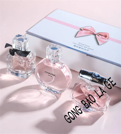 Brand 90ml Gift Box 3PCS Set Women Perfume Spray Exudes Feminine Charm Lasting Fragrance Floral Scent pheromone Eau De Parfum