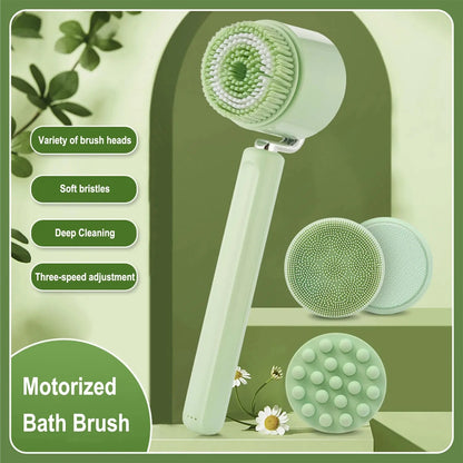 Premium Bath Brush Multifunctional Electric Brush 360° Auto-rotating Brush Waterproof 5 in 1 Bath Brush for Shower Back Scrubbe