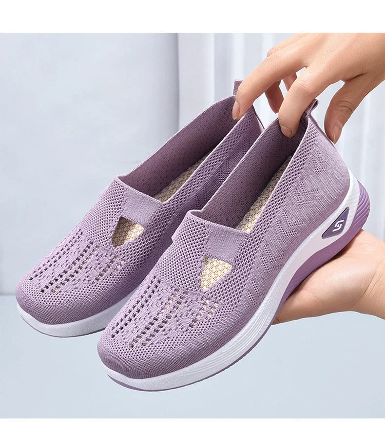 2023 Summer New Comfort Casual Women's Shoes Fashion Soft Sole Breathable Hollow Out Flat Shoes for Women Zapatos De Mujer