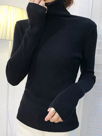 Heliar Women Fall Turtleneck Sweater Knitted Soft Pullovers Cashmere Jumpers Basic Soft Sweaters For Women 2024 Autumn Winter