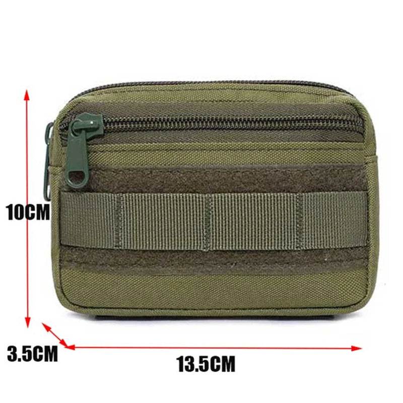 Double Layer EDC Pack Men Tactical Molle Waist Belt Oxford Hip Pouch Fanny Pack Camping Hunting Accessories Utility Bag