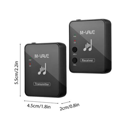 M-VAVE SWS10 2.4GHz Wireless Earphone Monitor Transmission System USB Rechargeable Transmitter & Receiver Support Mono/Stereo