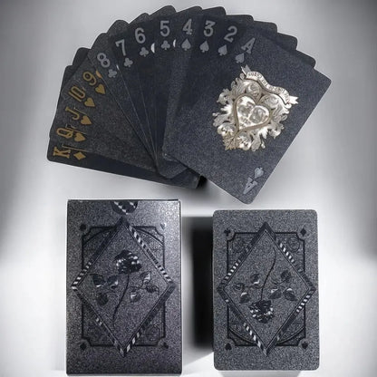 Black Gold Rose Playing Card Game Group Waterproof Poker Suit Magic Dmagic Package Home Party Board Games Gifts Collection