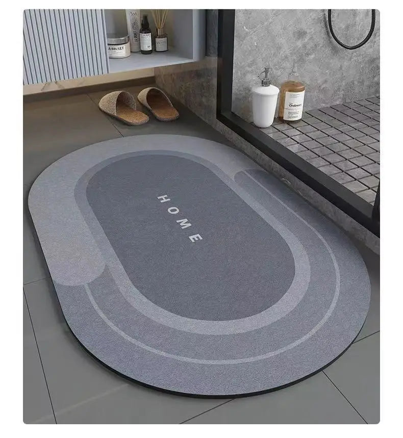 Bathroom Absorbent Floor Mat, Anti Slip Diatomaceous Mud Foot Mat, Quick Drying Toilet, Anti Fall Toilet Door Mat, Foot Mat