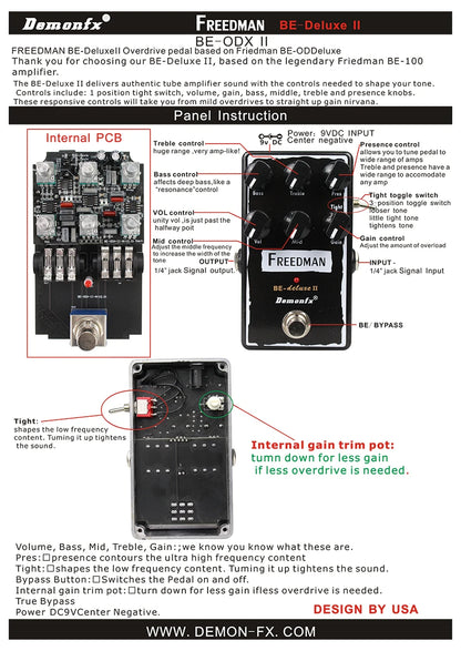 Demonfx High quality Guitar Effect Pedal Wah Distortion Overdrive Delay Reverb Compressor Booster Pedal