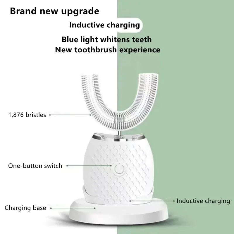 U Shaped Mouth Containing Electric Toothbrush Ultrasonic Induction Charging Automatic Toothbrush Waterproof Silicone Toothbrush