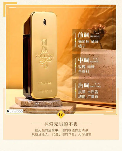 2024 New Soft Golden Millionaire Men'S Seductive Leather Notes Best Christmas Gifts for Men and Women 100ml