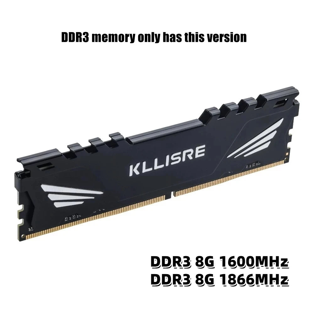 Kllisre DDR3 DDR4 4GB 8GB 16GB Memory Ram 1600 1866 2666 3200 MHz Desktop Dimm Non-ECC