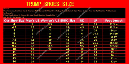 Trump NEVER SURRENDER Gold Shoes Top Quality Big Size 47 48 Mens 2024 MAGA Golden Casual Streetwear Running Silvery Sneakers