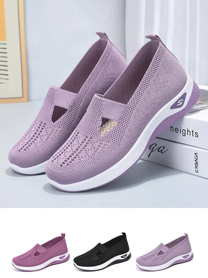 2023 Summer New Comfort Casual Women's Shoes Fashion Soft Sole Breathable Hollow Out Flat Shoes for Women Zapatos De Mujer