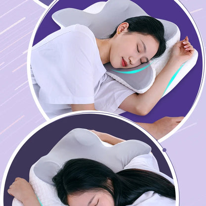 Memory Foam Pillows Butterfly Shaped Relaxing Cervical Slow Rebound Neck Pillow Pain Relief Sleeping Orthopedic Pillow Beding