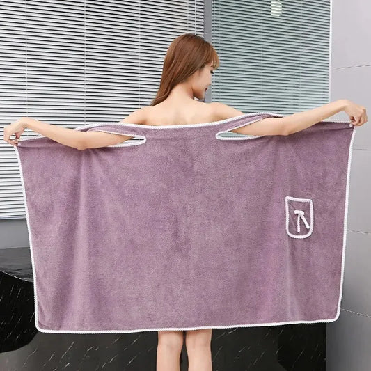 Womens Bath Towels Girls Wearable 140*85Cm Fast Drying Bathing Beach Spa Bathrobes Wash Clothing, Shower Bath And Gym Towel