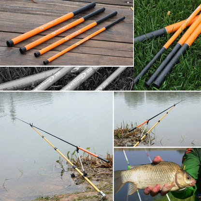 Sougayilang Carp Fishing Rod 2.7/3.6/4.5/5.4M Hard Carbon Fiber Portable Ultra Light Telescopic Pole Max Drag 5Kg Fishing Tools