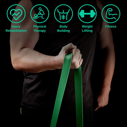 Tough Latex Resistance Band Elastic Exercise Strength Pull-Ups Auxiliary Band Pilates Gym Fitness Equipment Strengthening Train