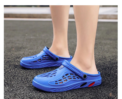 Summer Men Sandals Light EVA Men's Casual Shoes Hole Shoes Clogs Lovers Home Garden Outdoor Male Beach Flat Slippers Big Size 49