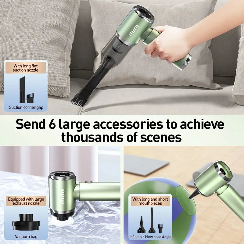 NEW Xiaomi 9800000Pa Wireless Car Vacuum Cleaner Strong Suction Handheld Robot Home & Car Dual USE Mini Vacuum Cleaner Appliance