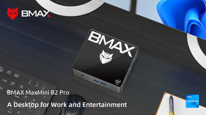 BMAX B2 Pro Mini PC Windows 11 PRO OS PC All In One HDMI Intel N4000 N4100 8GB RAM 256GB SSD Intel UHD Graphics 600 1000Mbps