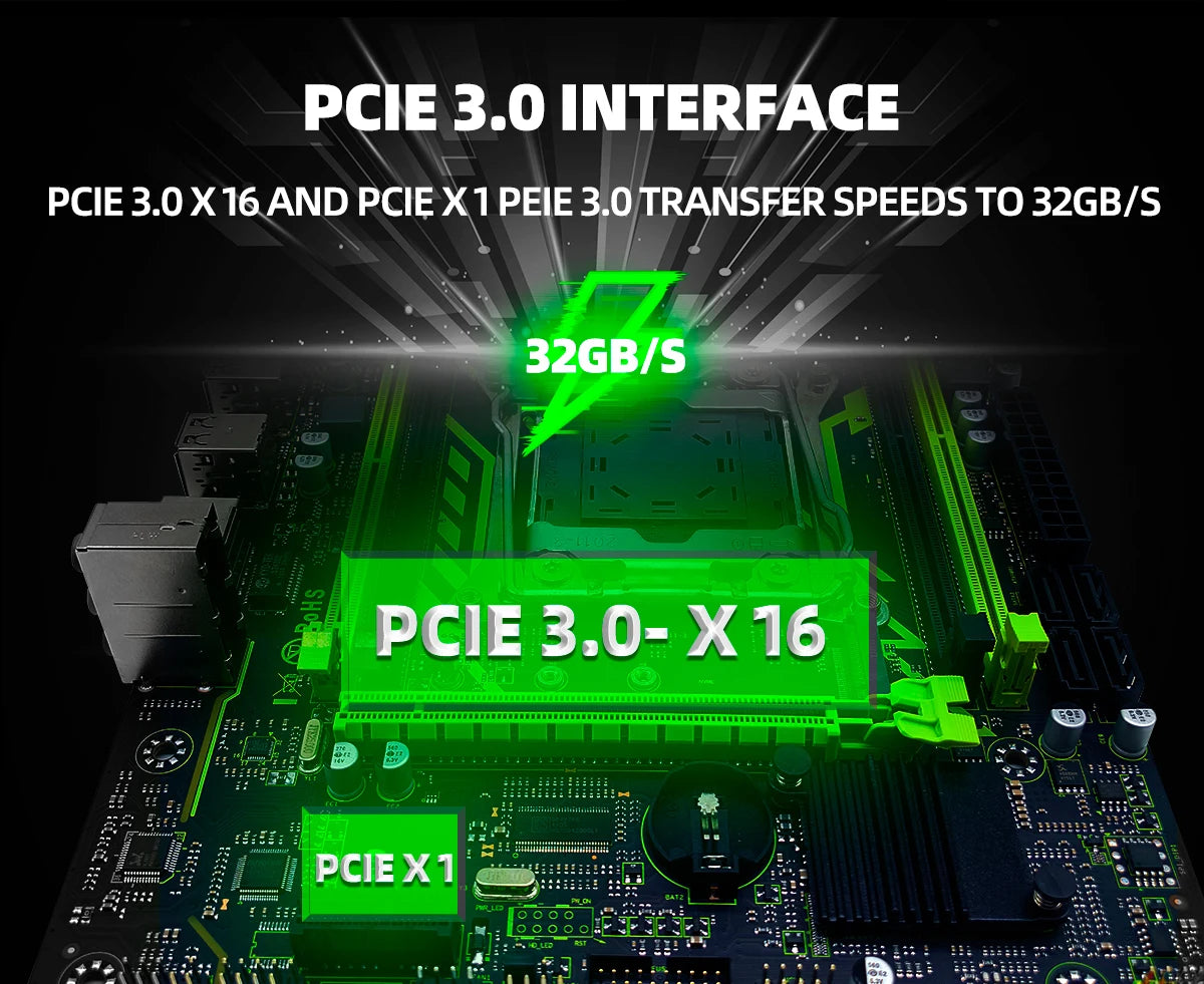 ZSUS X99-8D4 Motherboard Set Kit With Intel LGA2011-3 Xeon E5 2650 V4 CPU DDR4 16GB (1*16GB) 2133MHZ RAM Memory NVME M.2 SATA