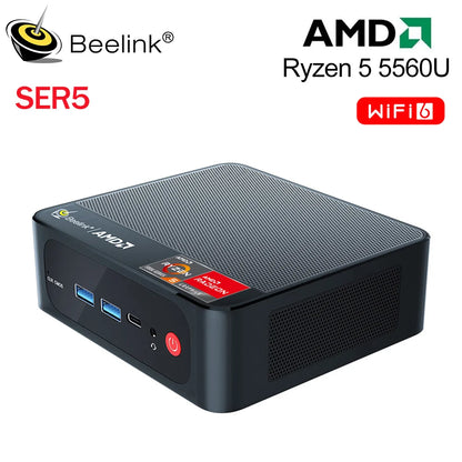 Beelink Mini PC SER5 Max AMD Ryzen 7 5800H DDR4 32G 500G NVME SSD SER6 Pro 7735HS DDR5 SER5 Pro 5700U 5560U Gaming Mini Computer