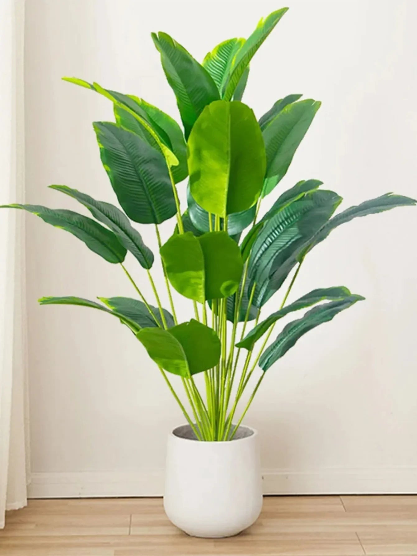 1pc Artificial Plants Large Tropical Palm Tree Fake Banana Plants Leaves Real Touch Plastic Monstera Plant For Home Garden Decor