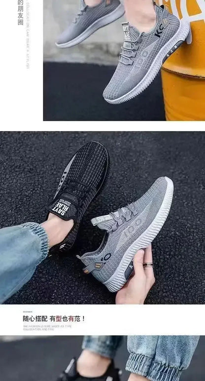 Spring Lightweight Deodorant Men's Shoes Breathable Mesh Sneakers Comfortable Trendy Versatile Shoes Men