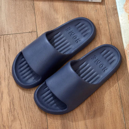 Soft Slippers Couples Home Outdoor Slipper Summer Women Bedroom Thick Bottom Shoes Beach Sandals Men Flip Flops Shower Shoes