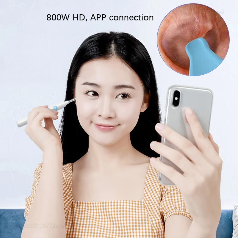 Xiaomi SUNUO Intelligent Visual Ear Digging Spoon Camera LED Light Otoscope Endoscope Wireless Ear Picker Ear Wax Remover Tools