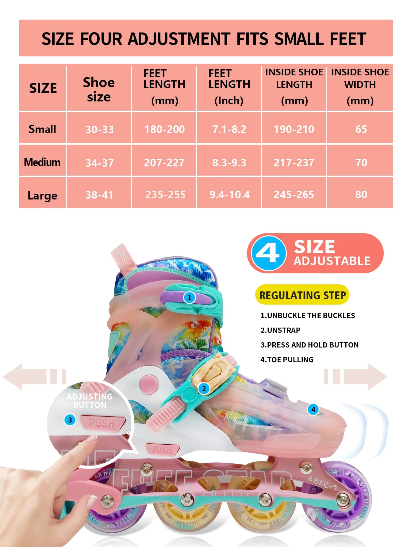 Easy Star Sports Wind 1 set high-end comfort full surround PU in-line dazzling full flash roller skates Beginners safety adjusta