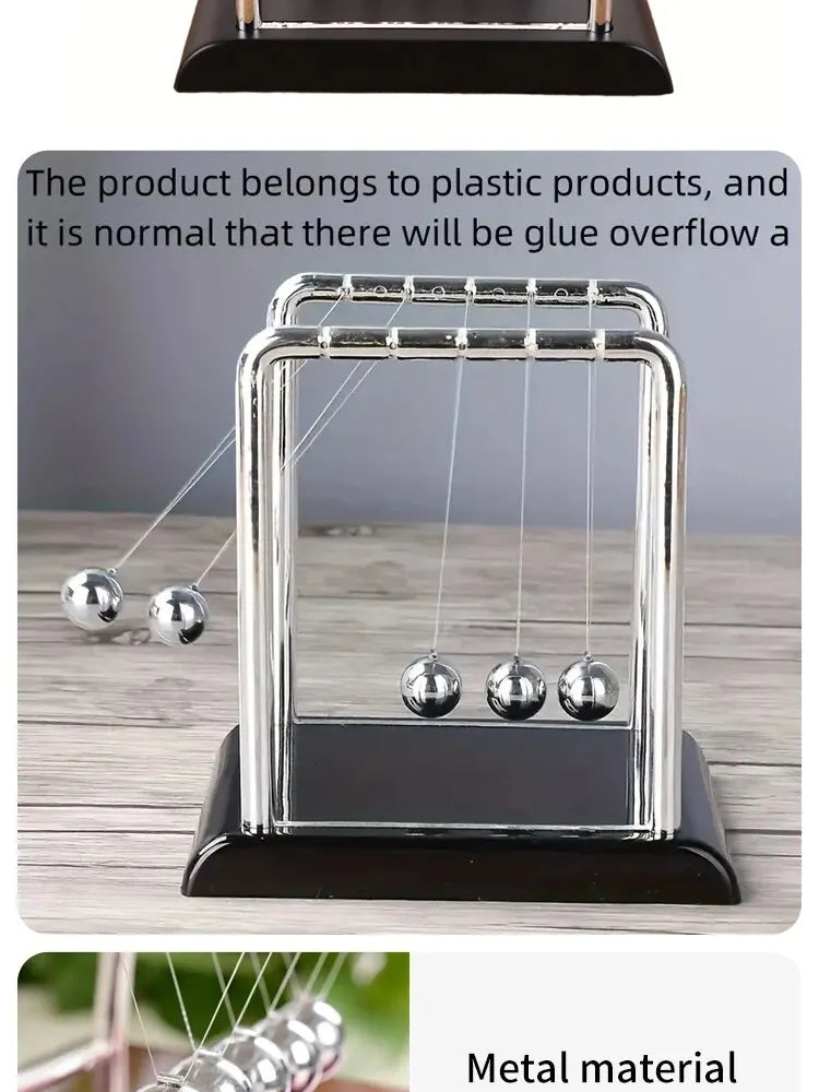 Newton's Cradle Balance Steel Ball Teaching Supplies Physics Science Pendulum Desktop Toys Stress Relief Gifts Home Decoration